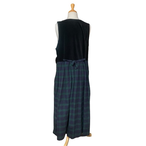 Christmas themed plaid sleeveless maxi dress - Picture 7 of 10
